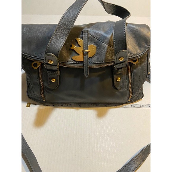 Marc Jacobs Petal to the Metal Natasha Gray Leather Shoulder Bag - Picture 4 of 14